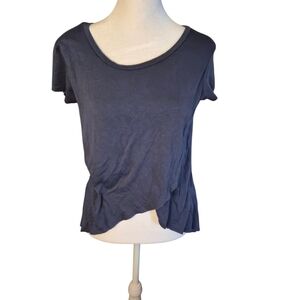 Express Dark Blue Short Sleeve Tee Criss Cross